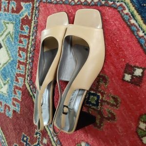 Vintage Leather Bruno Magli slingback sandals.